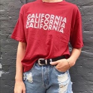 Red; California; Brandy Melville Top